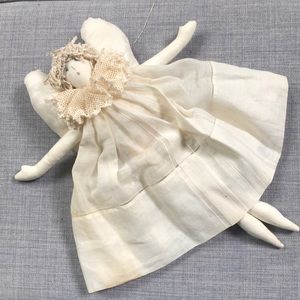Rustic hanging cloth angel